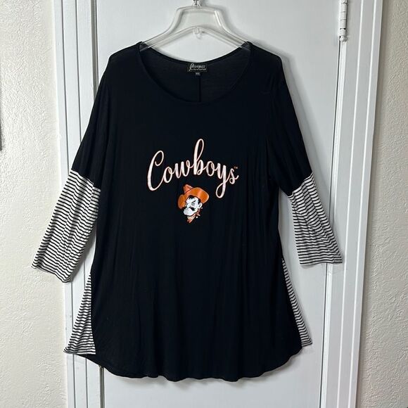 GAMEDAY COUTURE Oklahoma State Cowboys Striking in Stripes Tunic Shirt XXL 2X - Picture 3 of 8